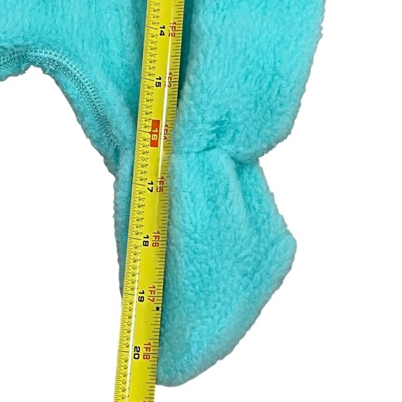 Vintage Sears Winnie The Pooh Baby Footed Onesie Pajamas NB Size Blue Fleece - Picture 4 of 5